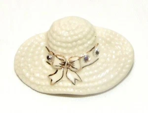 Lenox Porcelain Ladies Hat Brooch Pin - Picture 1 of 2