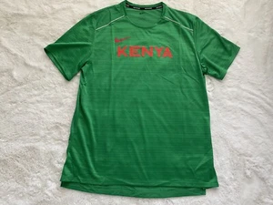 Nike Dri Fit KENYA TEAM ISSUED RUNNING Shirt Green CT0105-320 Men's Sz L NO TAGS - Picture 1 of 13