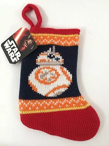 Star Wars Miniature Knit Xmas Stocking BB8 Robot 7 Inch Small Holiday Accessory - Picture 1 of 7
