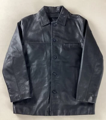 Chevignon Leather Coat Cowhide Black Size L - Image 1 of 4