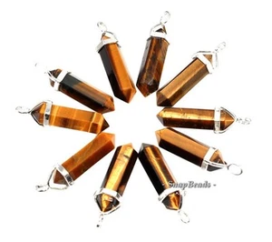 32X9MM COLGANTE MARRÓN PIEDRA PRECIOSA OJO DE TIGRE COÑAC CUENTAS SUELTAS 2 CUENTAS - Imagen 1 de 2