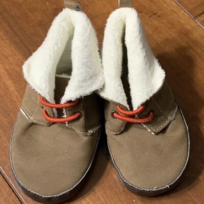 OshKosh Bebé B'Gosh 3 Meses Marrón Botas Altas Zapatos Cuero Sintético  Foto 1 de 4