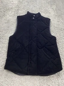 Rafaella Jacket Women Small Black Velvet Velour Quilted Puffer Vest Whimsigoth - Picture 1 of 8