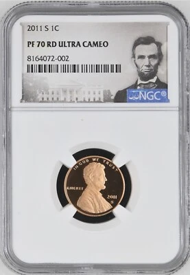 2011 S Lincoln Shield 1¢ NGC PF 70 RD Ultra Cameo Lincoln Label - Image 1 of 2