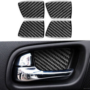 Real Carbon Fiber Car Interior Door Handle Cover Trim For 2007-2008 Infiniti G35