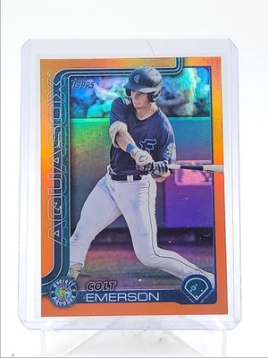 COLT EMERSON 2025 TOPPS PRO DEBUT ORANGE FOIL AQUASOX /25 Q4450 - Image 1 of 2