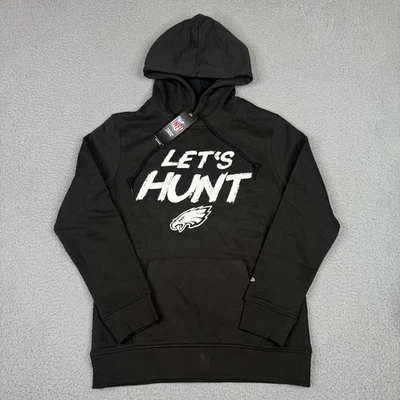 Sudadera con Capucha Philadelphia Eagles Para Mujer Mediana Negra New Era Lets Hunt Polar Pullover Foto 1 de 4