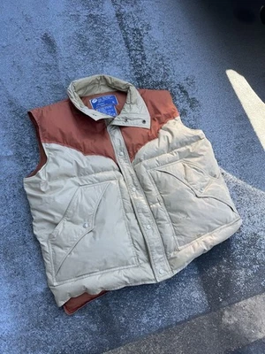 Chaqueta de plumón vintage años 80 bronceada JCPenney Ski Puffer mejor talla XL con ambiente occidental Foto 1 de 4