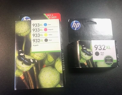 Genuine HP Ink Cartridges, 1ea. 932XL Black 933XL Colors Multi. Expired - Image 1 of 4