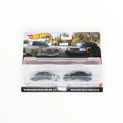 Hot Wheels '72 Mercedes-Benz 280 SEL 4.5 / 190 E 2.5-16 - 2021 Car Culture A - Image 1 of 3