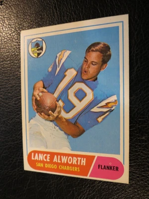 1968 TOPPS FOOTBALL SET #193 Lance Alworth, San Diego Chargers, VGEX+ - Image 1 of 4