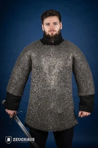 Burgschneider - Chainmail Haubergeon Flatring Riveted 9mm Stainless Steel - Picture 1 of 7