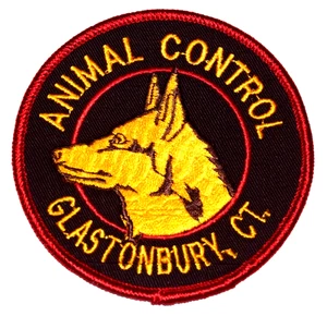 GLASTONBURY - CONTROL DE ANIMALES - CONNECTICUT Sheriff Policía Parche CANINE DOG 3,75” - Imagen 1 de 1