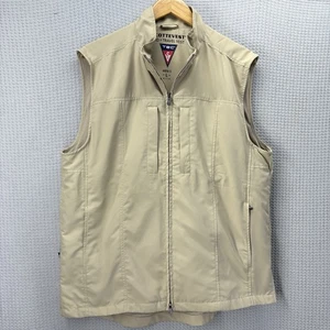 SCOTTeVEST RFID Travel Vest Men Large Utility Desert Full Zip Tan Khaki Beige - Picture 1 of 9
