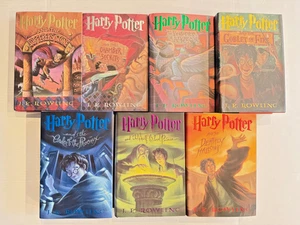 Harry Potter Complete Hardcover Set Books 1-7 1st American Edition J.K. Rowling - Imagen 1 de 9