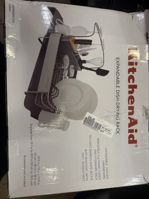 KitchenAid Expandable Dish-Drying Rack - Charcoal Gray - Image 1 of 2