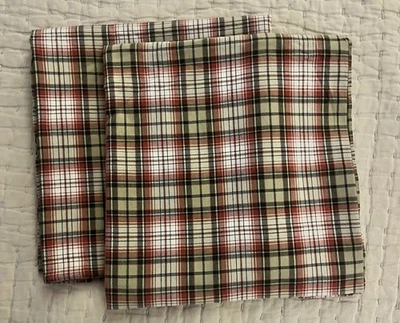 Ralph Lauren SURPLUS OLIVE PLAID Pillow Cases~ King~2 pcs - Image 1 of 3