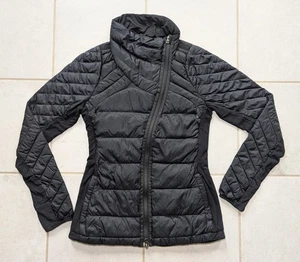 Lululemon Women's Small What The Fluff Puffer Jacket Black Full Zip - Picture 1 of 18