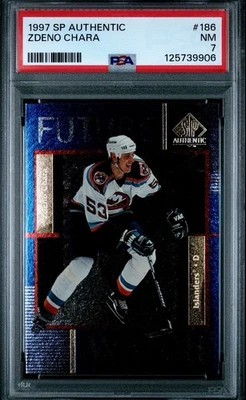 1997-98 SP Authentic Future Watch Zdeno Chara #186 PSA 7 Rookie RC - Image 1 of 2