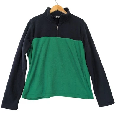 Pullover Lands End Cuarto Cremallera Para Hombre L Verde Azul En Cualquier Lugar Vellón Exterior Informal Foto 1 de 4
