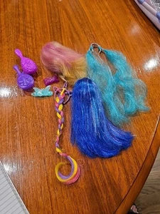 Barbie Color Reveal Replacement Pony Tail Hair Extensions Wigs Brushes Barrettes - Picture 1 of 7