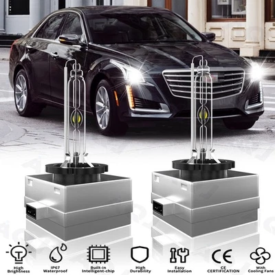 For Cadillac CTS 2008-2019 6000K Xenon HID Headlight Bulbs High / Low Beam - Image 1 of 4