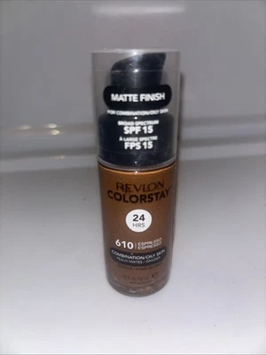 REVLON-COLORSTAY- 24HRS-MATTE FINISH-COMBINATION OIL SKIN-SPF 15-610 ESPRESSO - Image 1 of 2