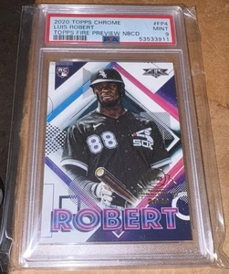 Topps Chrome Topps Fire 2020 vista previa Luis Robert #FP-4 PSA 9 como nuevo novato radiocontrol - Imagen 1 de 4