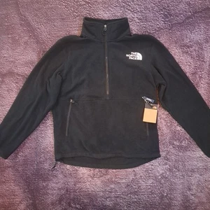 Pullover polar The North Face para hombre negro media cremallera negro nuevo con etiquetas - Imagen 1 de 7