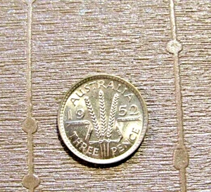 Australien 1952 3 Pence Silbermünze - Bild 1 von 5
