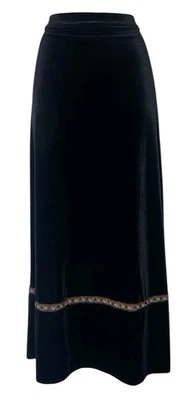 Falda Grunge Gótica Vampiro Elástica Bordada Terciopelo Negro Y2k Para Mujer Talla 16 Foto 1 de 4