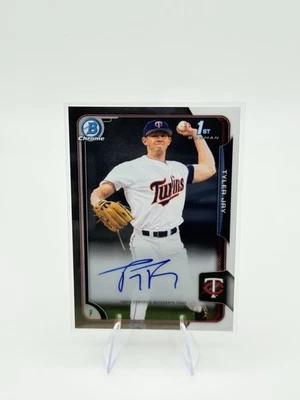 2015 Bowman Chrome 1st Tyler Jay Auto #BCA-TJ  Autograph Prospect Twins - Image 1 of 2