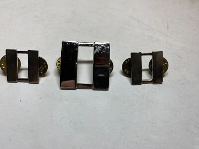 Juego de prendedores insignia uniforme de rango de barras de capitán de hamburguesa Hilborn de colección Foto 1 de 4