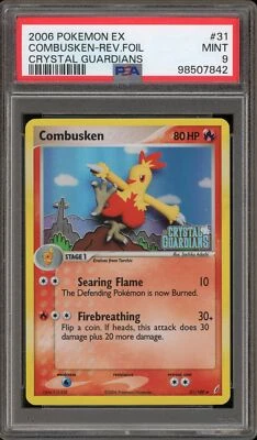 Pokemon Combusken EX Crystal Guardians Reverse Holo Rare #31 PSA 9 Mint - Image 1 of 2