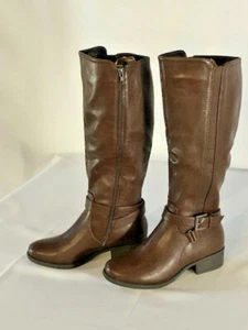 Women's Riding Boots Croft & Barrow Ortholite ECO Style: Tapir Brown Zip Size:6 - Picture 1 of 12