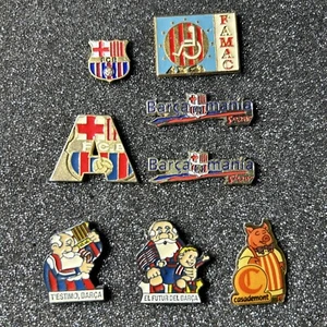 Vintage Collectible FC Barcelona & Catalan Pins Lot of 8 from Barcelona Spain - Picture 1 of 5