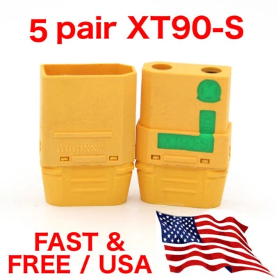 5 pairs AMASS XT90-S 90A Anti Spark 4.5mm Connector Plug Upgrade XT90 XT90S - Image 1 of 4