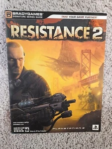 Resistance 2 Brady Games Signature Strategy Guide Book With Poster Fold Out PS3 - Picture 1 of 2