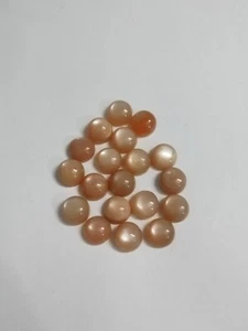 Pfirsich Mondstein rund Cabochon 12 mm - AAA glatt poliert Edelstein - Bild 1 von 3