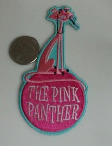 The Pink Panther on Ball SHAG Designed Embroidered Iron On Patch - Very Rare - Picture 1 of 1