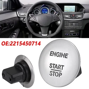 For Mercedes-Benz To Start Button Keyless Go Engine Start Stop Push Button Silve - Bild 1 von 12