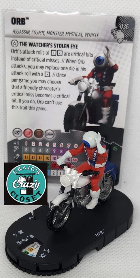 HeroClix Orb 036 Marvel Wheels of Vengeance Set New Rare - Image 1 of 1