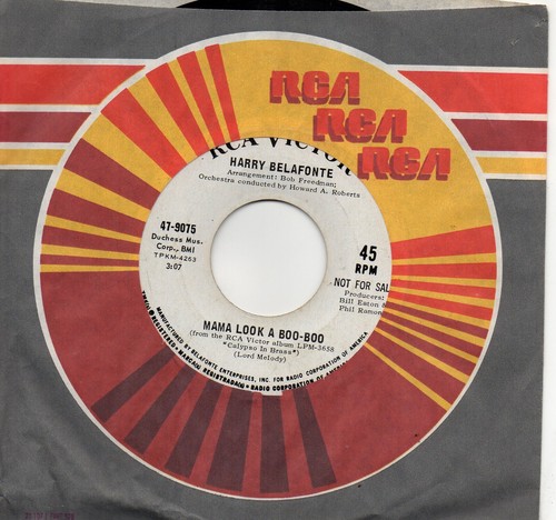HARRY BELAFONTE - MAMA LOOK A BOO-BOO / HURRY SUNDOWN (PROMO) | eBay