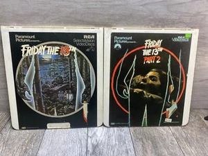 FRIDAY THE 13TH: Part One 1 & 2 80s RCA CED Video Disc NOT Laserdisc VTG horror - Picture 1 of 16
