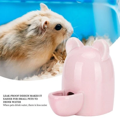Regador de cerâmica 250 ml para animais de estimação alimentador potável dispensador de água muda para hamster - Imagem 1 de 4
