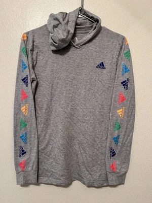 Camisa con Capucha Adidas Grande 14/16 Juvenil Usada Colorida Arco Iris BG34 Foto 1 de 4