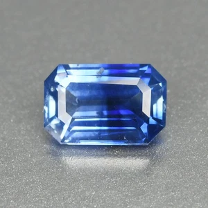 0.76ct IF Superb Octagan Cut 6.1 x 4.1 MM 100% Natural Royal Blue Cylon Sapphire - Picture 1 of 5