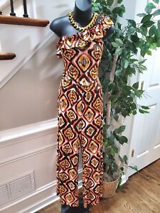 Dereck Heart Women Multicolor Polyester One Shoulder Off Casual Jumpsuits Size S