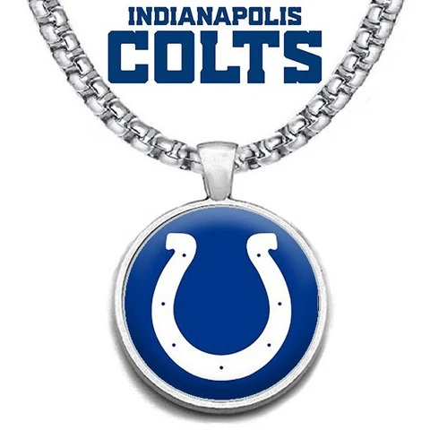 LARGE Indianapolis Colts NECKLACE STAINLESS STEEL CHAIN FOOTBALL FREE SHIP' D30 Cover