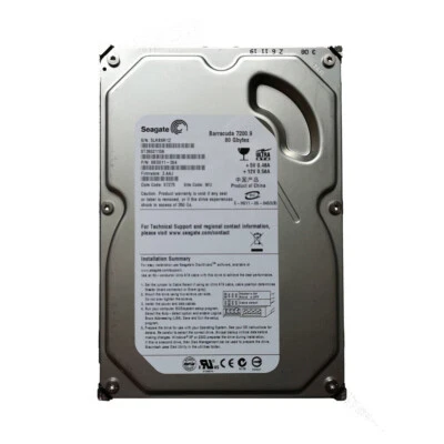 Seagate 80GB ST3802110A 7200RPM PATA IDE 3.5" Desktop HDD Hard Disk Drive - Image 1 of 3